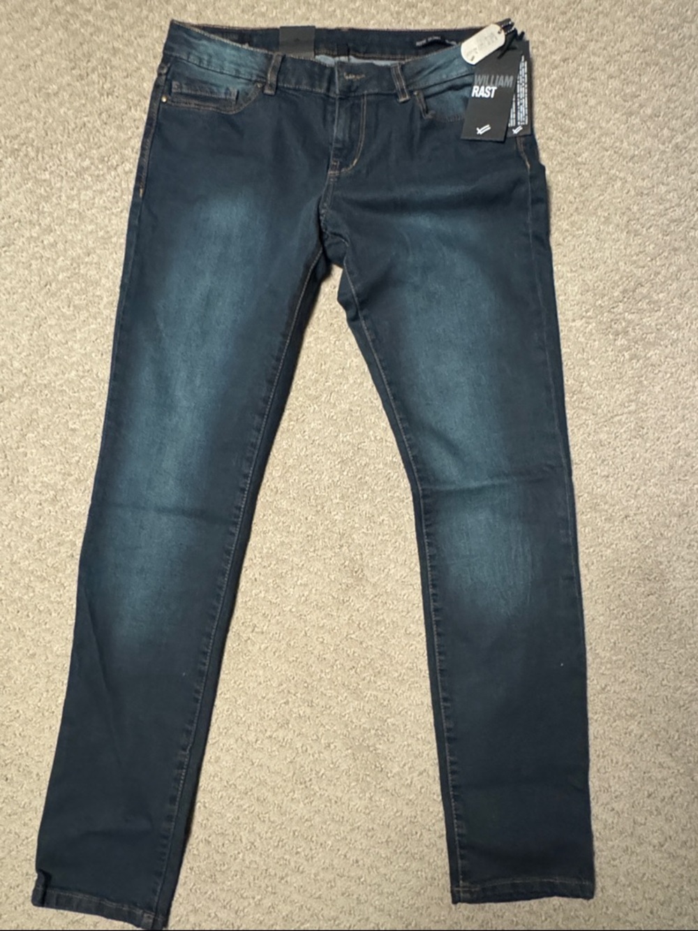 William Rast Men's Slim Straight Dark Wash Jeans